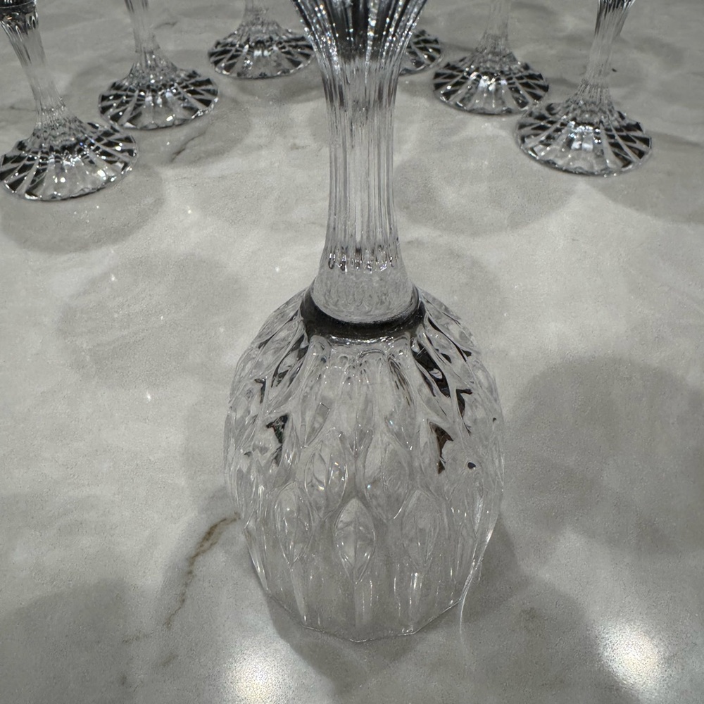Vintage Cristal d'Arques-Durand BRETAGNE wine glasses 6.5” H -Set Of 7 - Picture 6 of 8